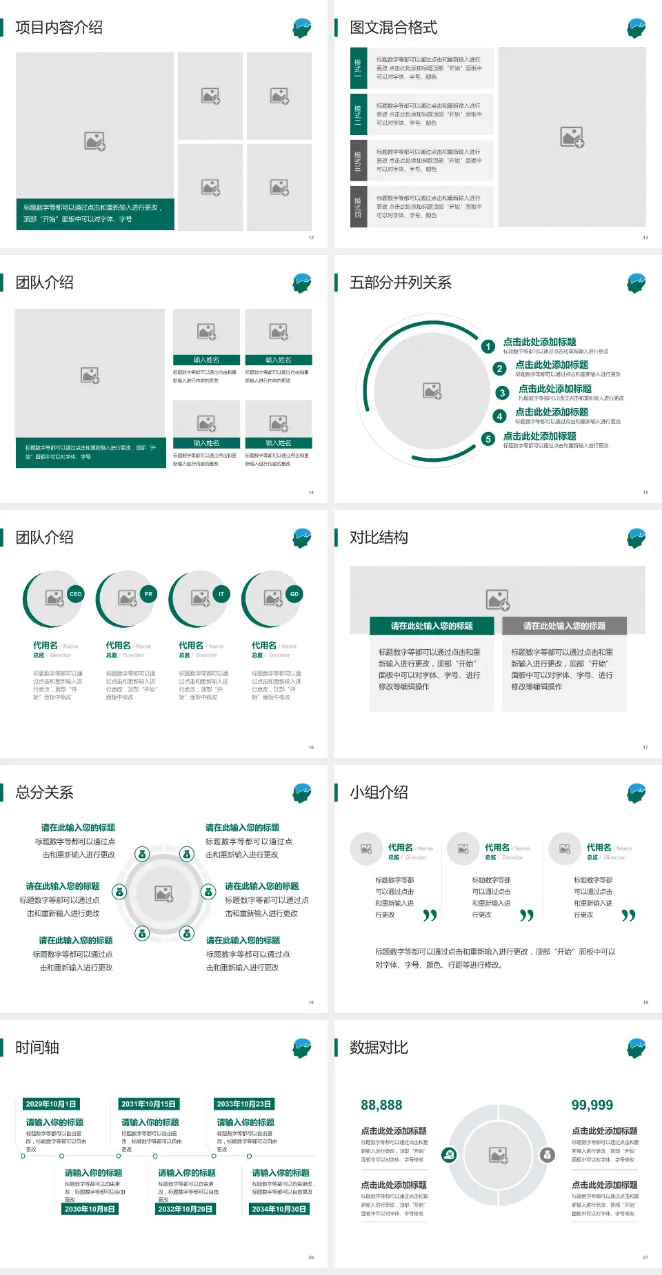 武汉脑科医院医疗知识普及PPT模板4:3格式幻灯片预览图3