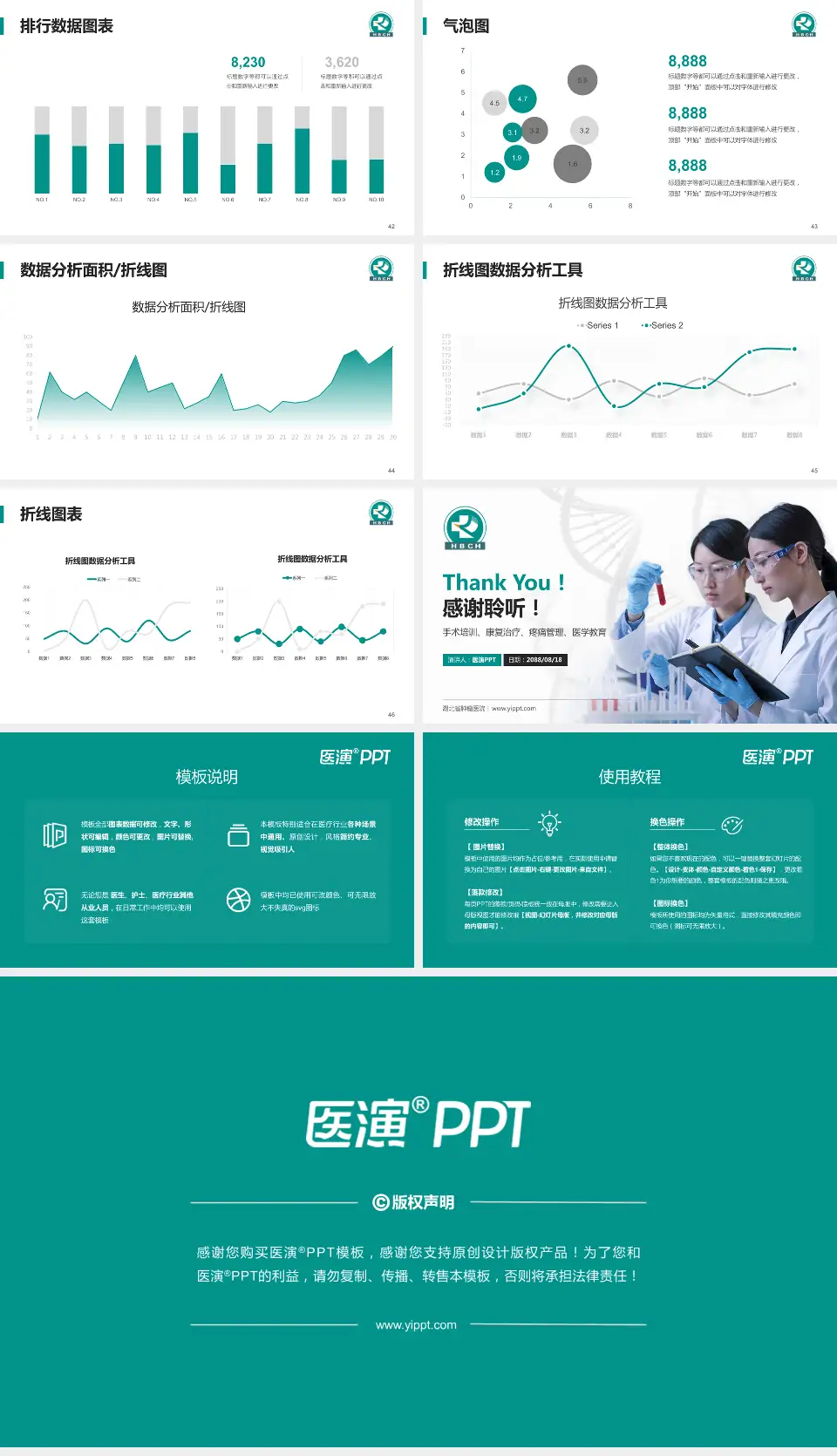 湖北省肿瘤医院科研成果展示PPT模板16:9格式幻灯片预览图6