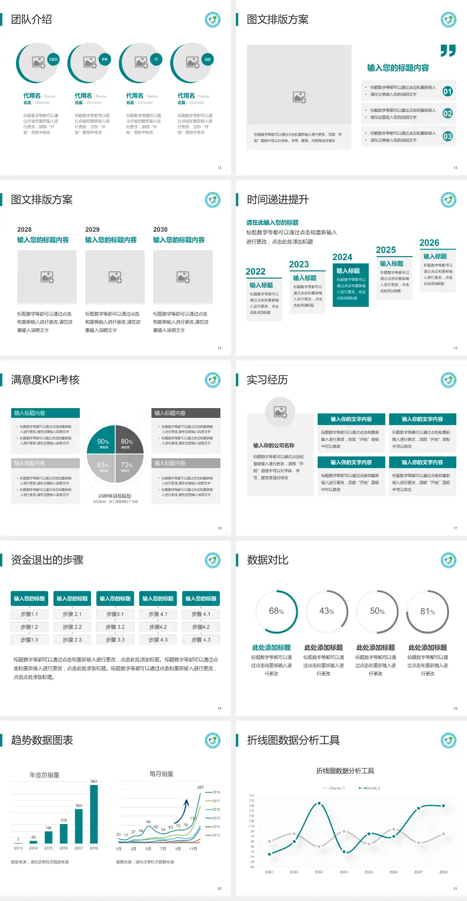 松滋市人民医院培训与教育PPT模板4:3格式幻灯片预览图3