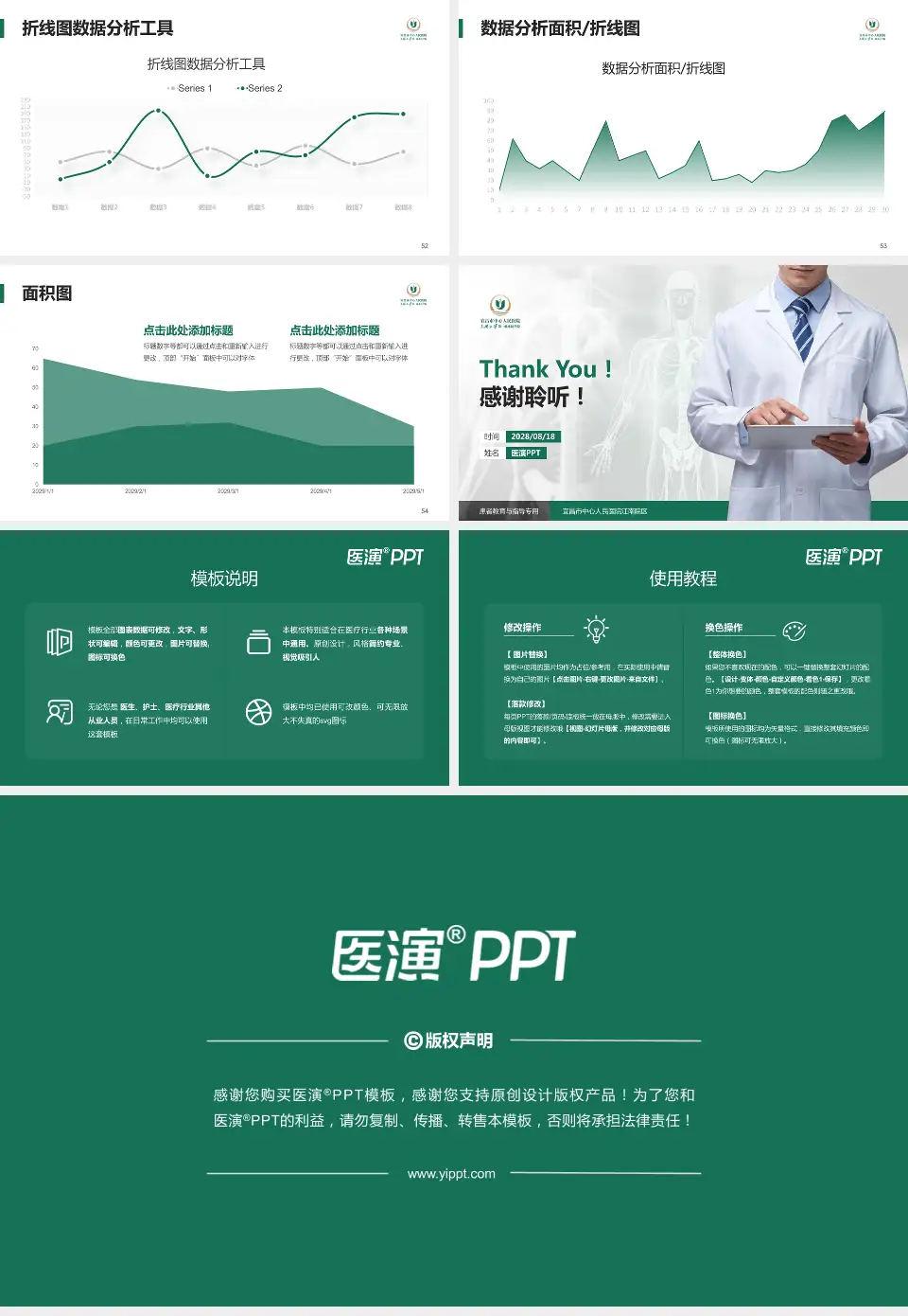 宜昌市中心人民医院江南院区患者教育与指导PPT模板16:9格式幻灯片预览图7