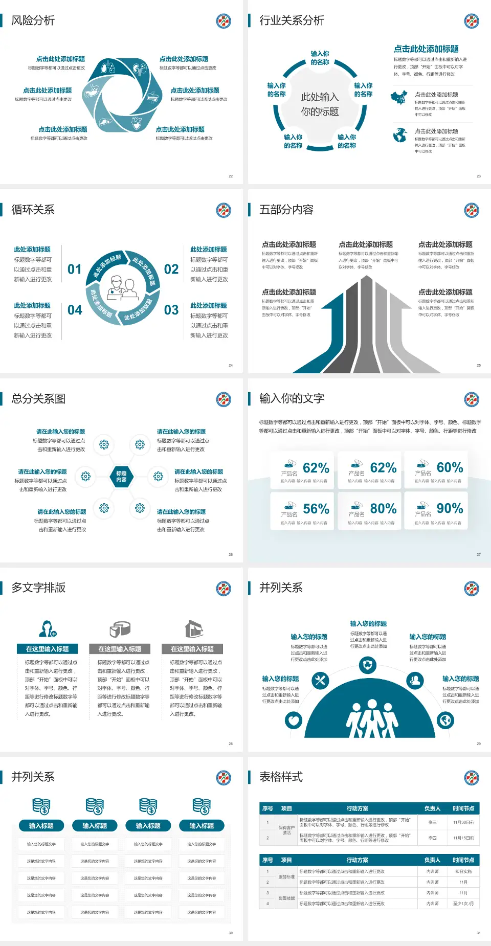 武汉市黄陂区人民医院前川百秀街老院科室介绍与推广PPT模板4:3格式幻灯片预览图4