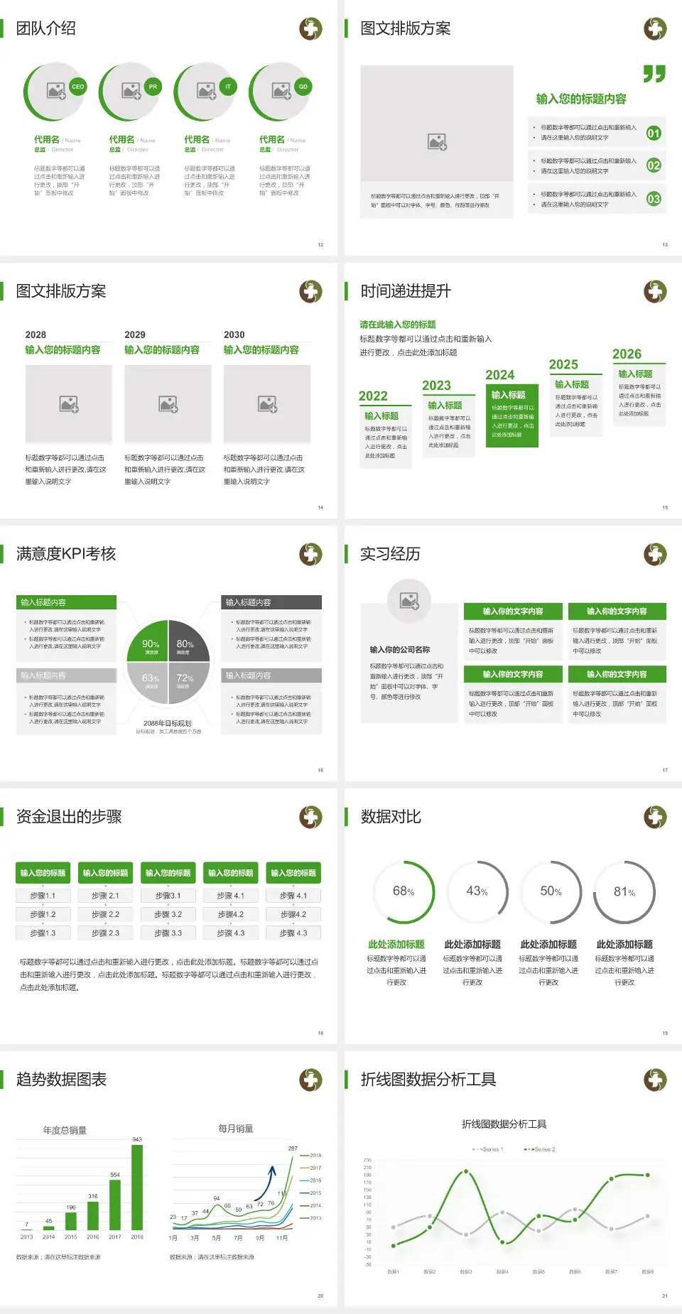 荆门市中医医院培训与教育PPT模板4:3格式幻灯片预览图3