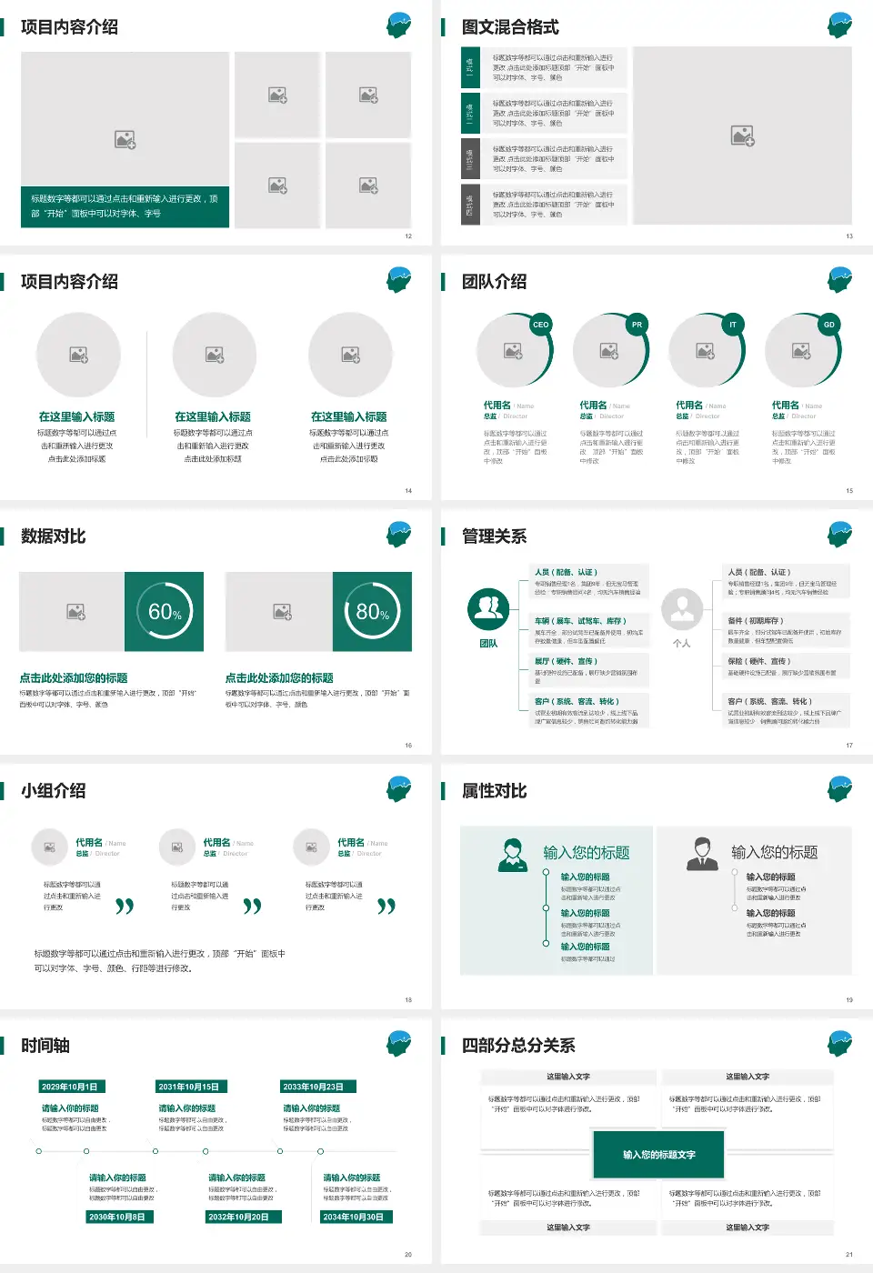 武汉脑科医院科室介绍与推广PPT模板16:9格式幻灯片预览图3