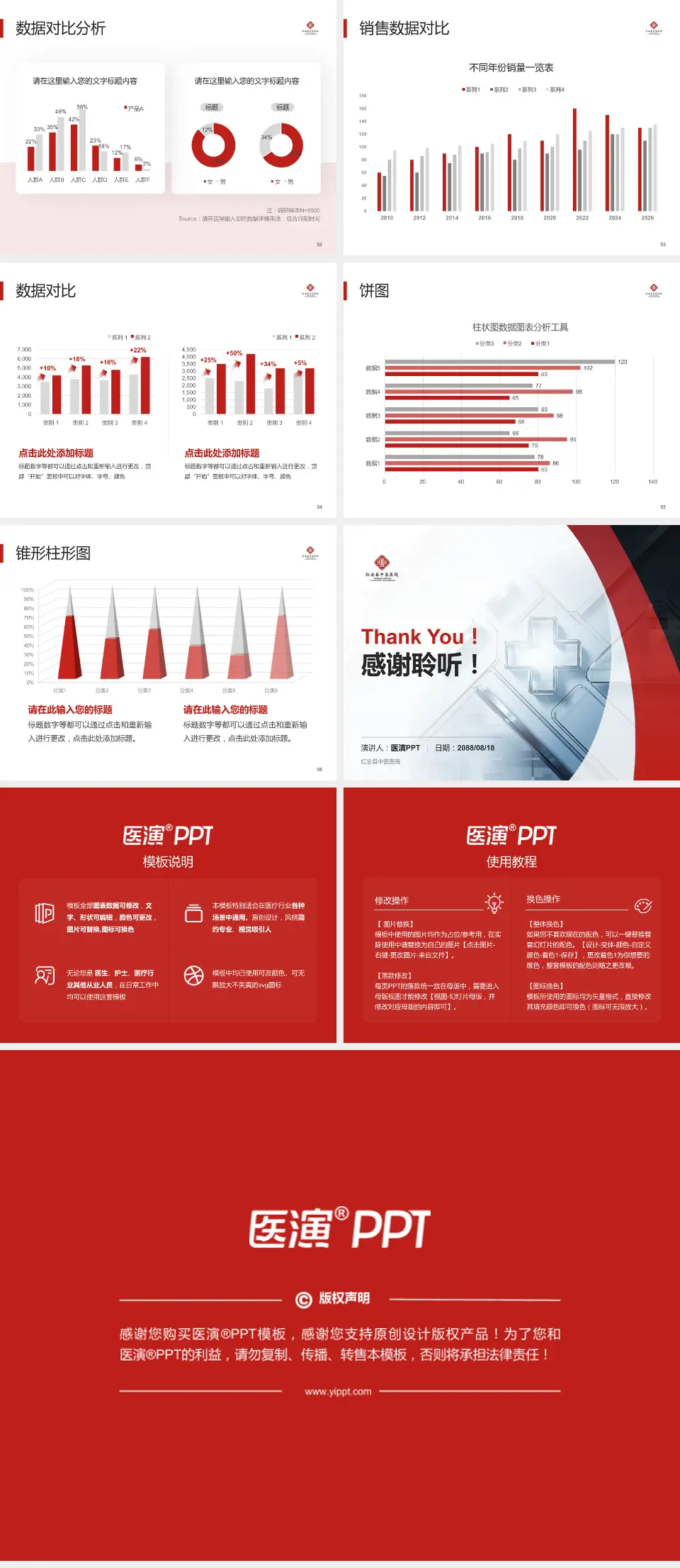 红安县中医医院医疗行业比赛专用PPT模板4:3格式幻灯片预览图7