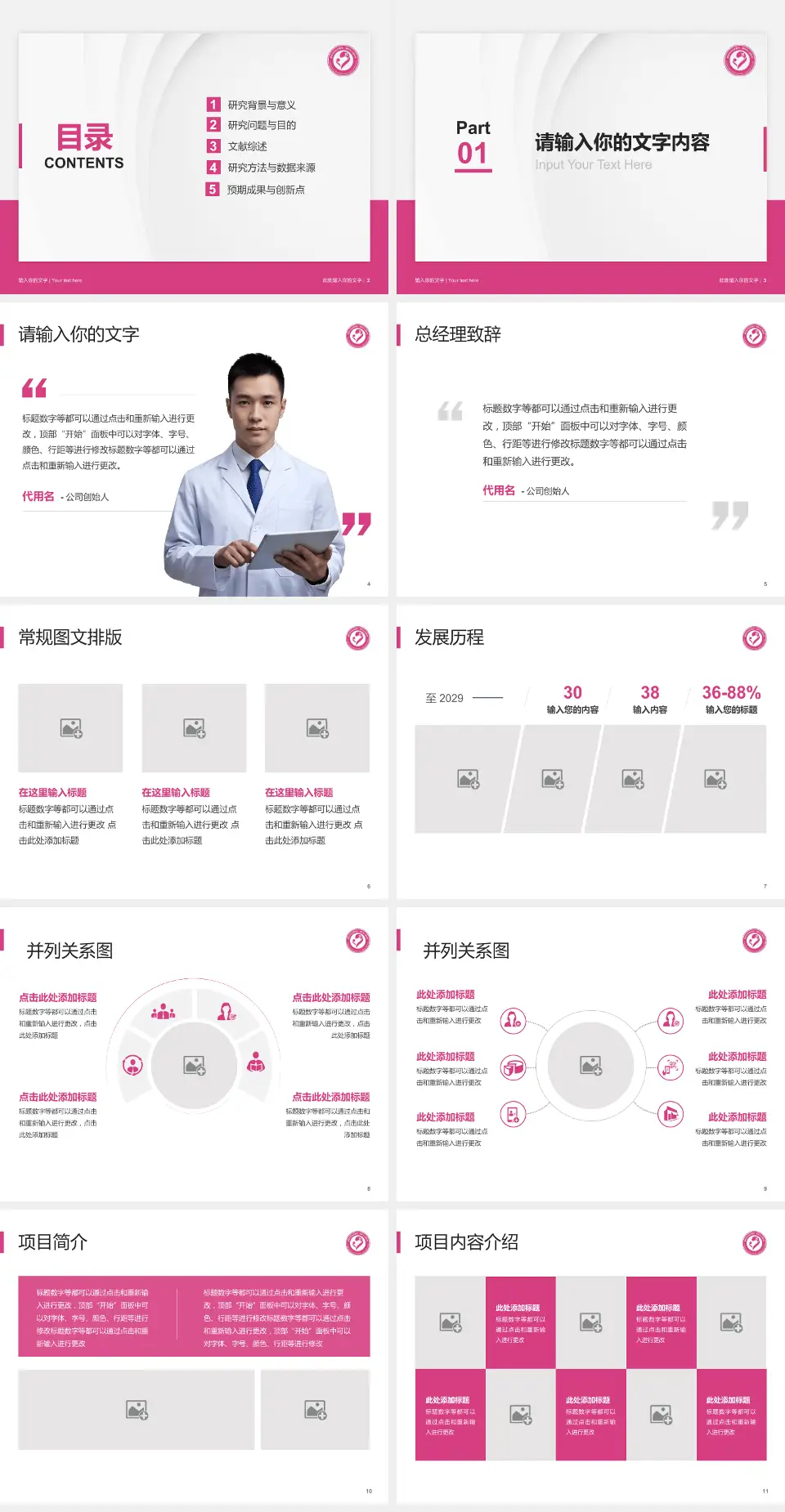 襄阳市妇幼保健院医院管理报告PPT模板4:3格式幻灯片预览图2