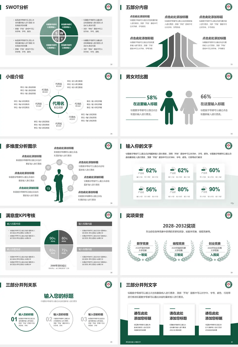 武汉市汉口医院医疗行业比赛专用PPT模板16:9格式幻灯片预览图5