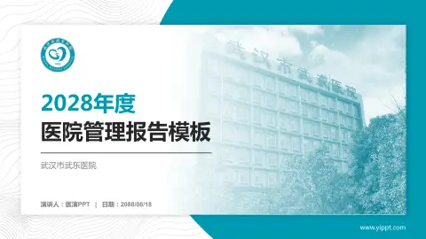 武汉市武东医院医院管理报告PPT模板