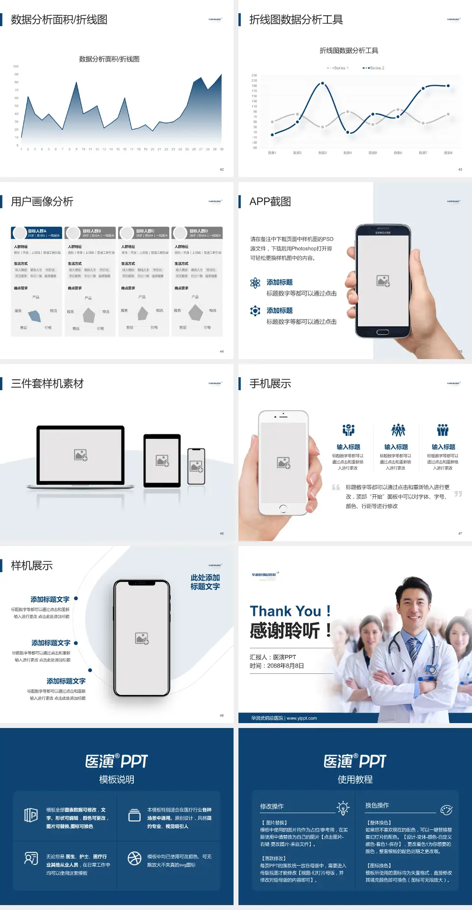 华润武钢总医院科室介绍与推广PPT模板4:3格式幻灯片预览图6