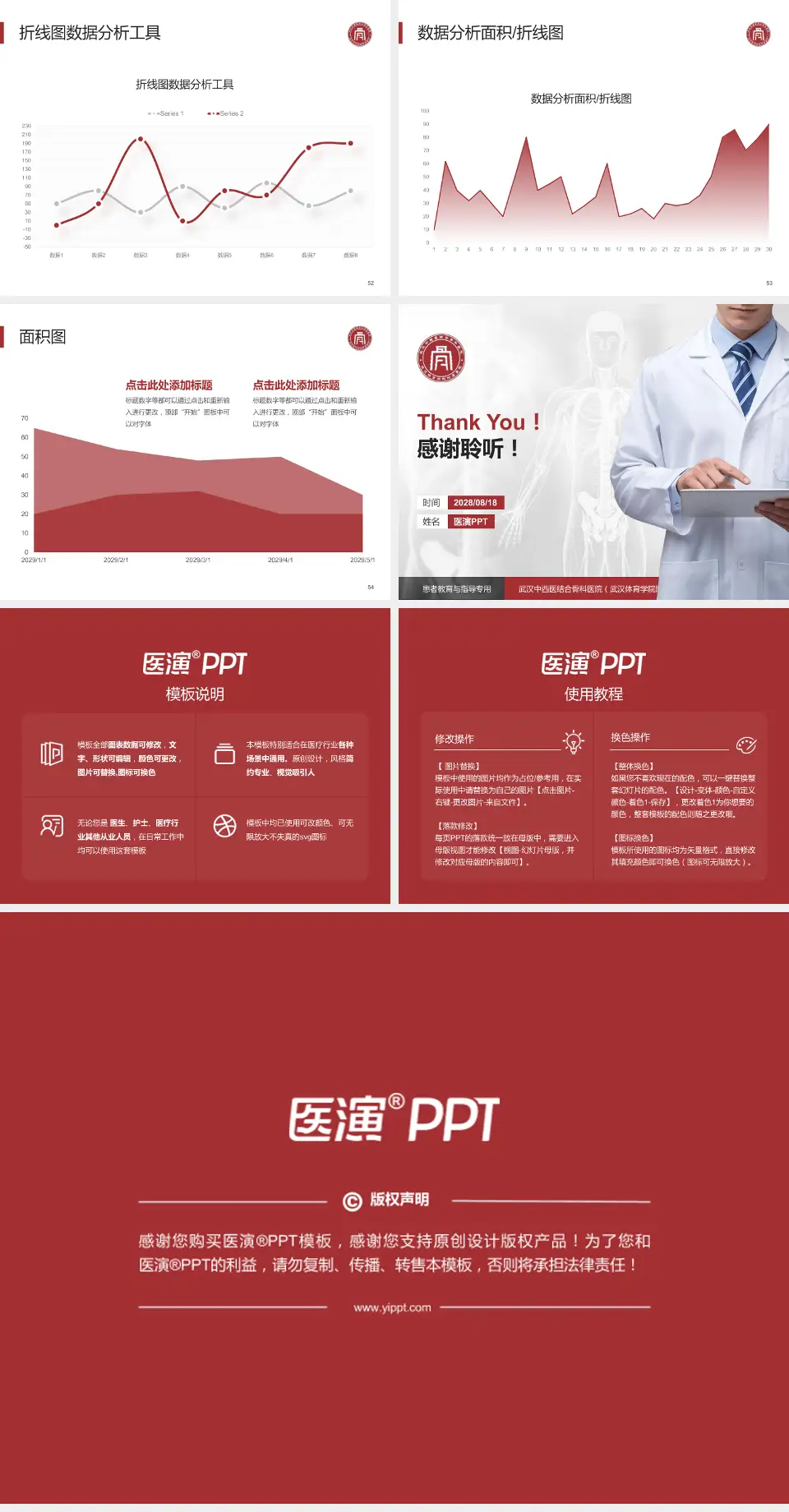 武汉中西医结合骨科医院（武汉体育学院附属医院）患者教育与指导PPT模板4:3格式幻灯片预览图7