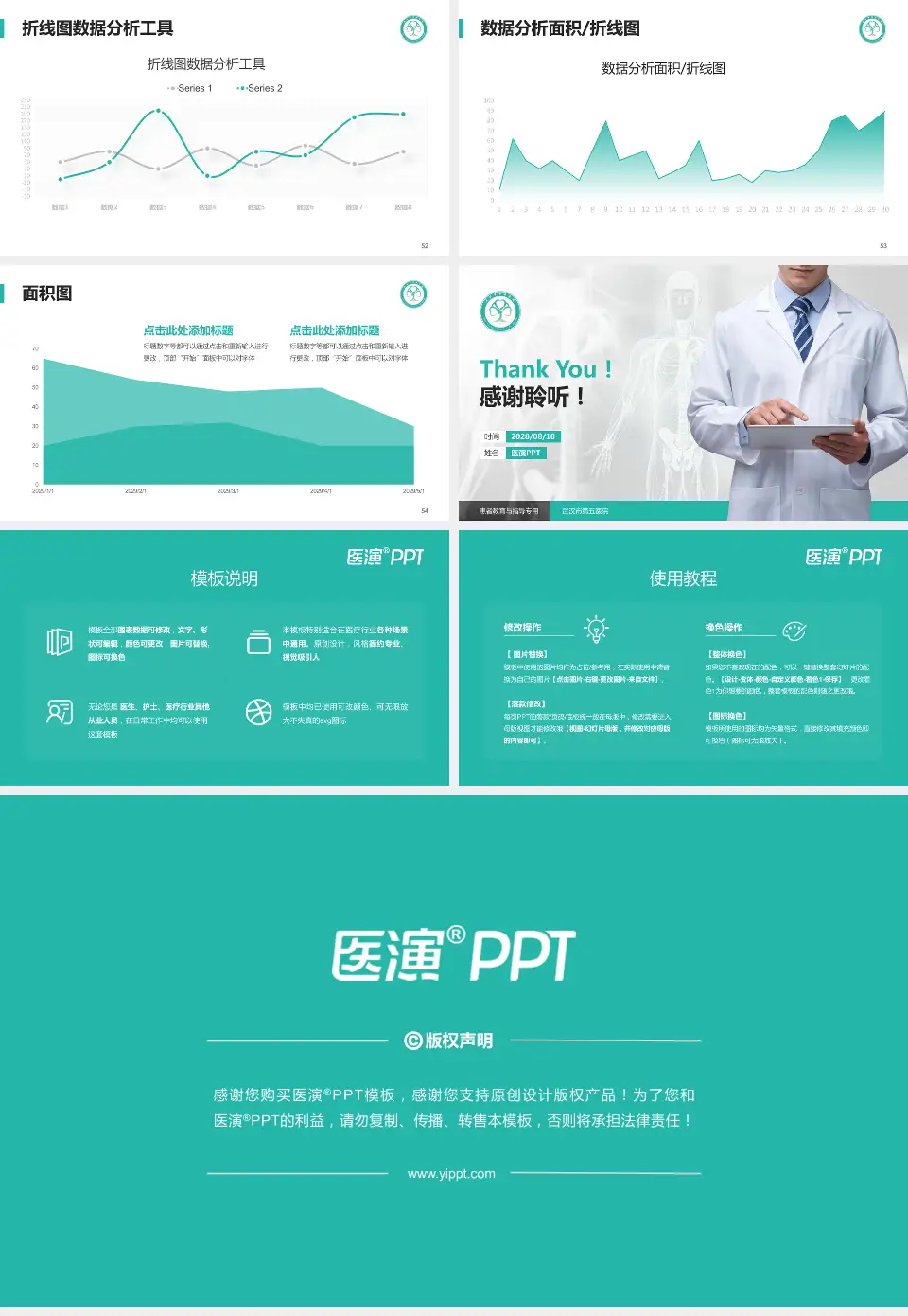 武汉市第五医院患者教育与指导PPT模板16:9格式幻灯片预览图7