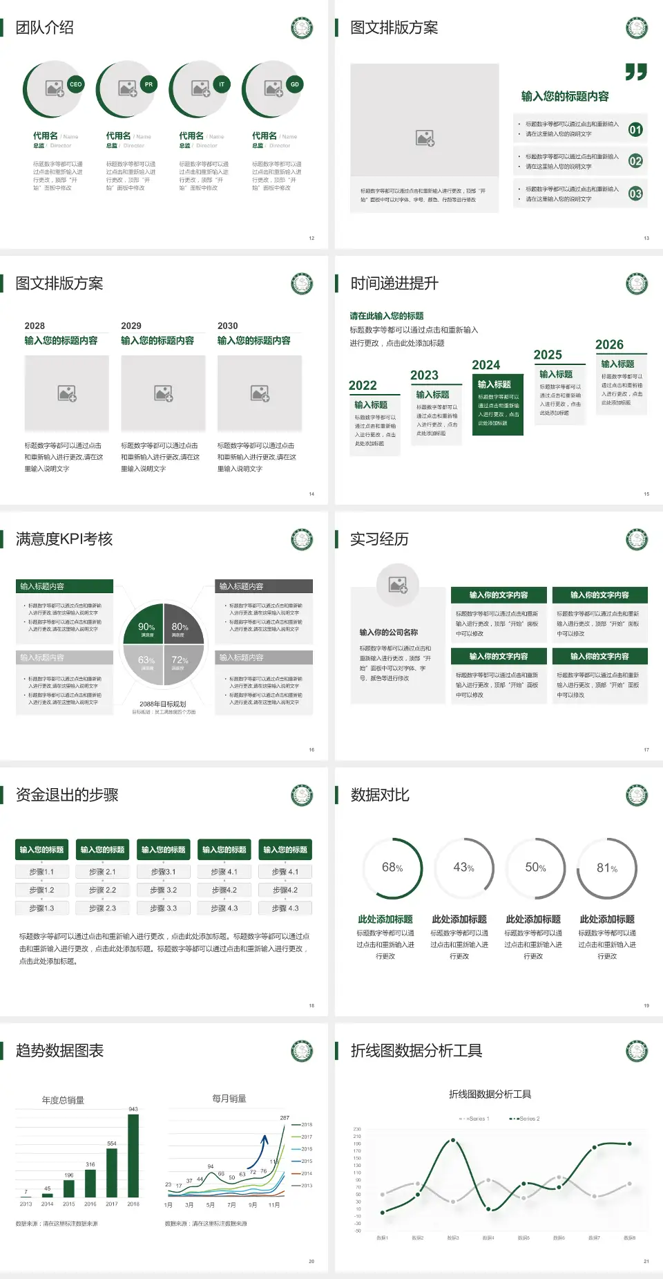 武汉市第八医院培训与教育PPT模板4:3格式幻灯片预览图3