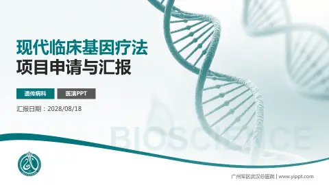 广州军区武汉总医院项目申请与汇报PPT模板
