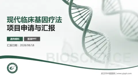 武汉市中医医院项目申请与汇报PPT模板