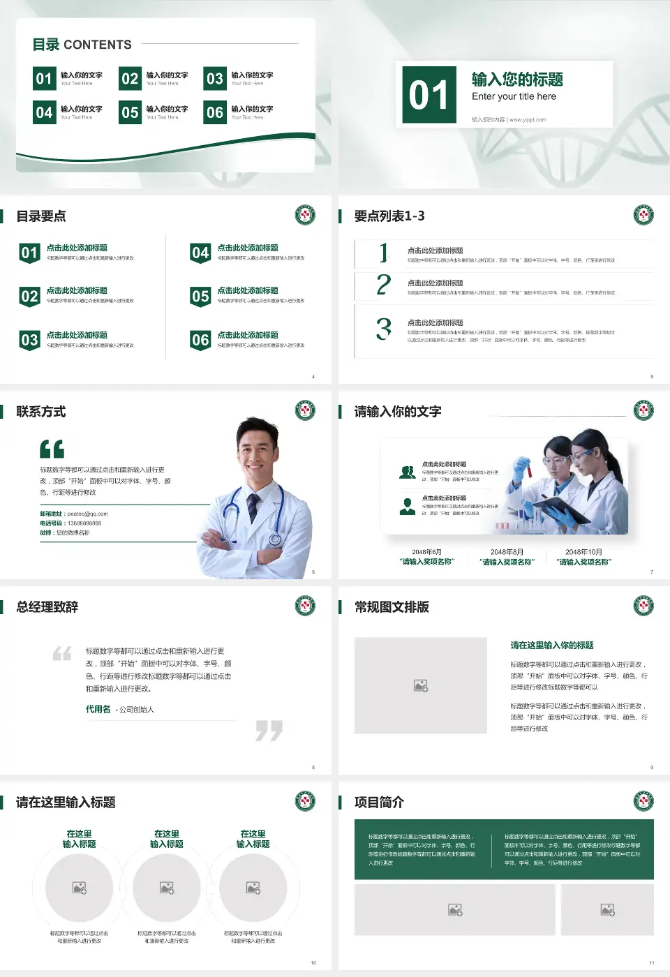 武汉市汉口医院项目申请与汇报PPT模板16:9格式幻灯片预览图2