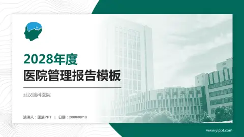 武汉脑科医院医院管理报告PPT模板