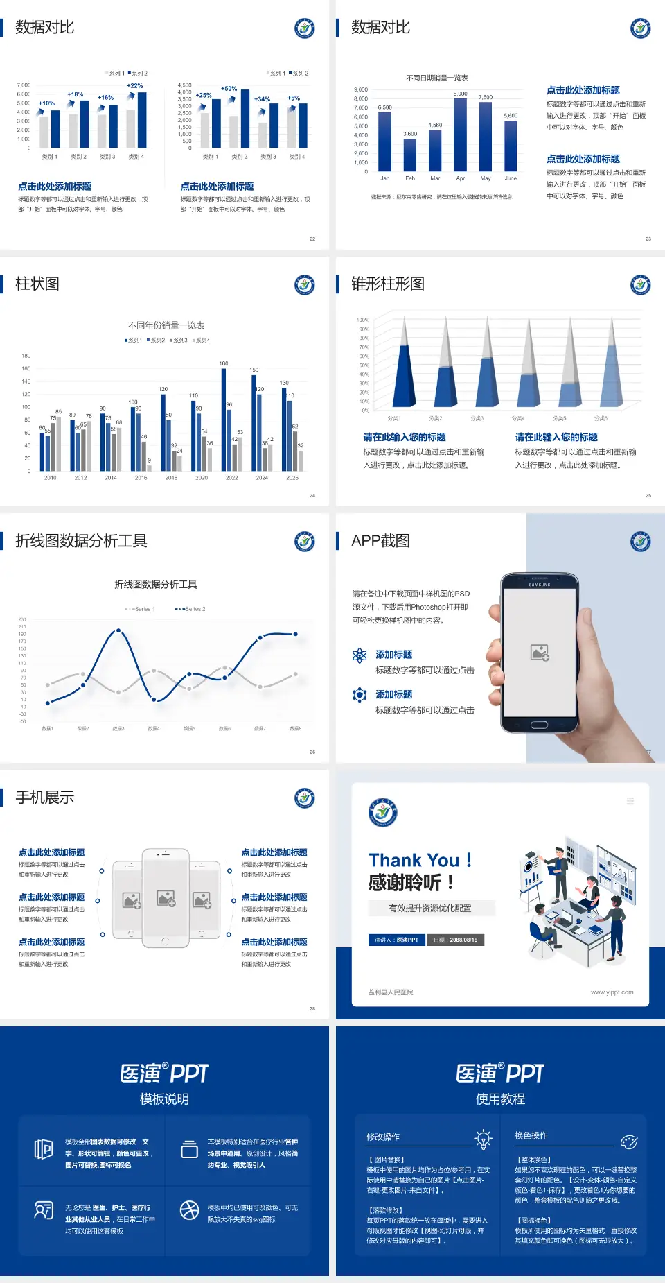 监利县人民医院财务与预算报告PPT模板4:3格式幻灯片预览图4