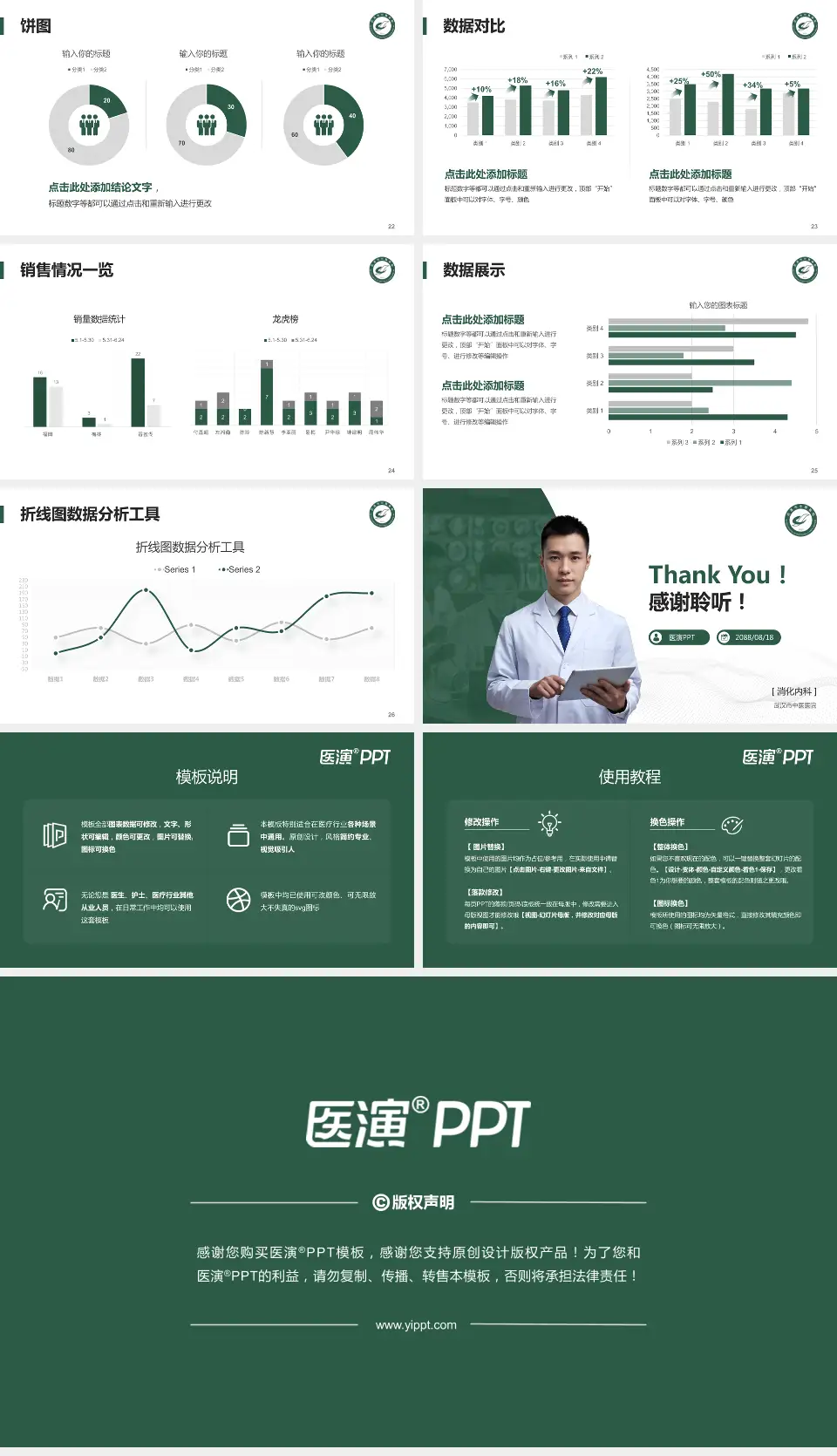 武汉市中医医院病例分享与讨论PPT模板16:9格式幻灯片预览图4