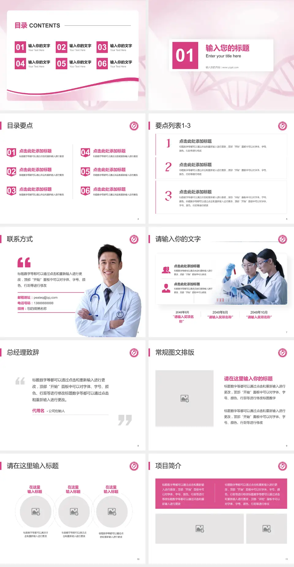 襄阳市妇幼保健院项目申请与汇报PPT模板4:3格式幻灯片预览图2