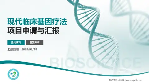 松滋市人民医院项目申请与汇报PPT模板