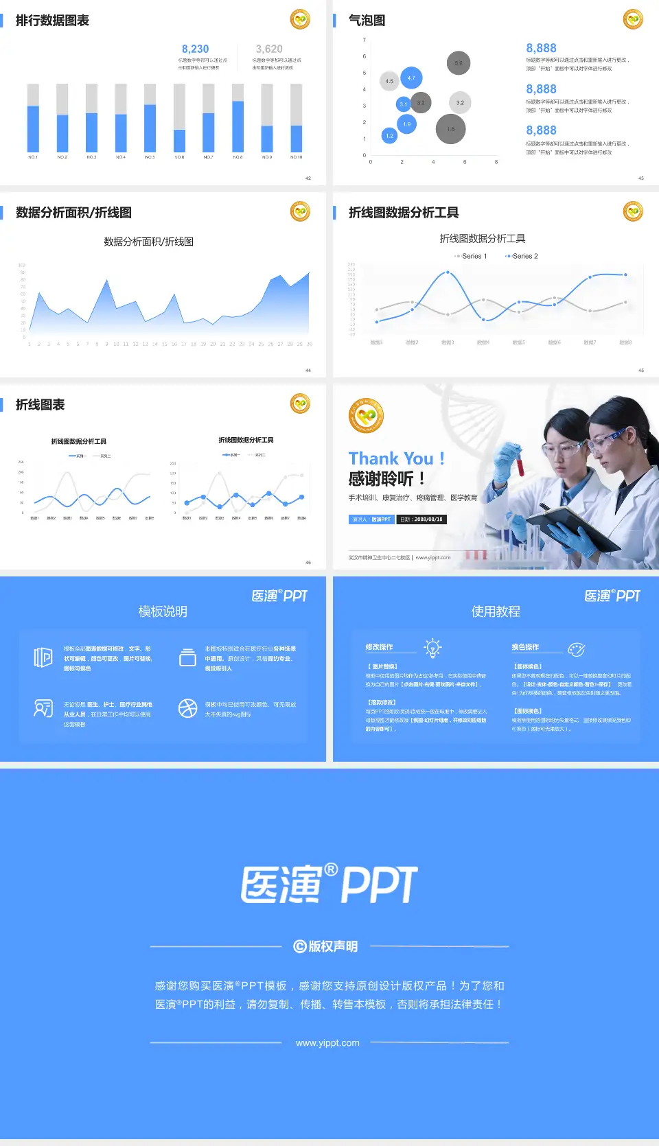 武汉市精神卫生中心二七院区科研成果展示PPT模板16:9格式幻灯片预览图6