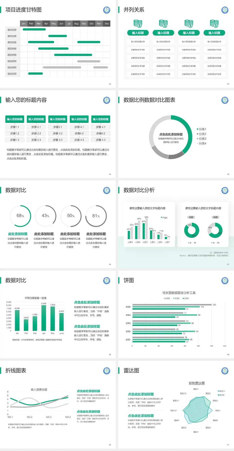中国人民解放军四五七医院项目申请与汇报PPT模板4:3格式幻灯片预览图5