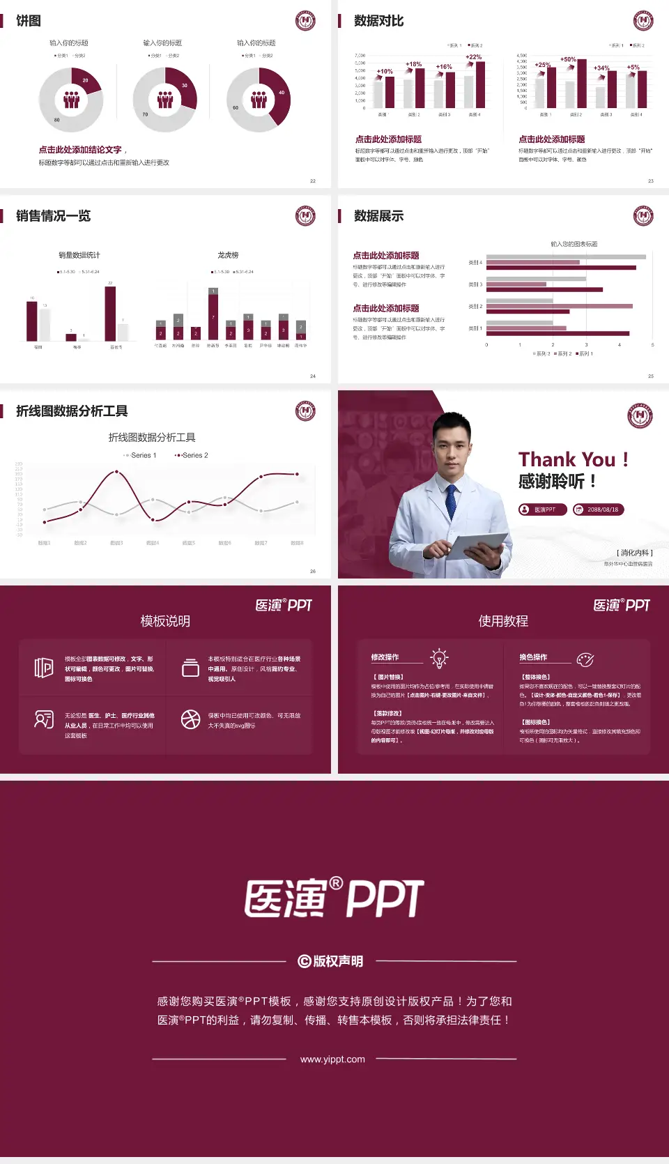 阜外华中心血管病医院病例分享与讨论PPT模板16:9格式幻灯片预览图4