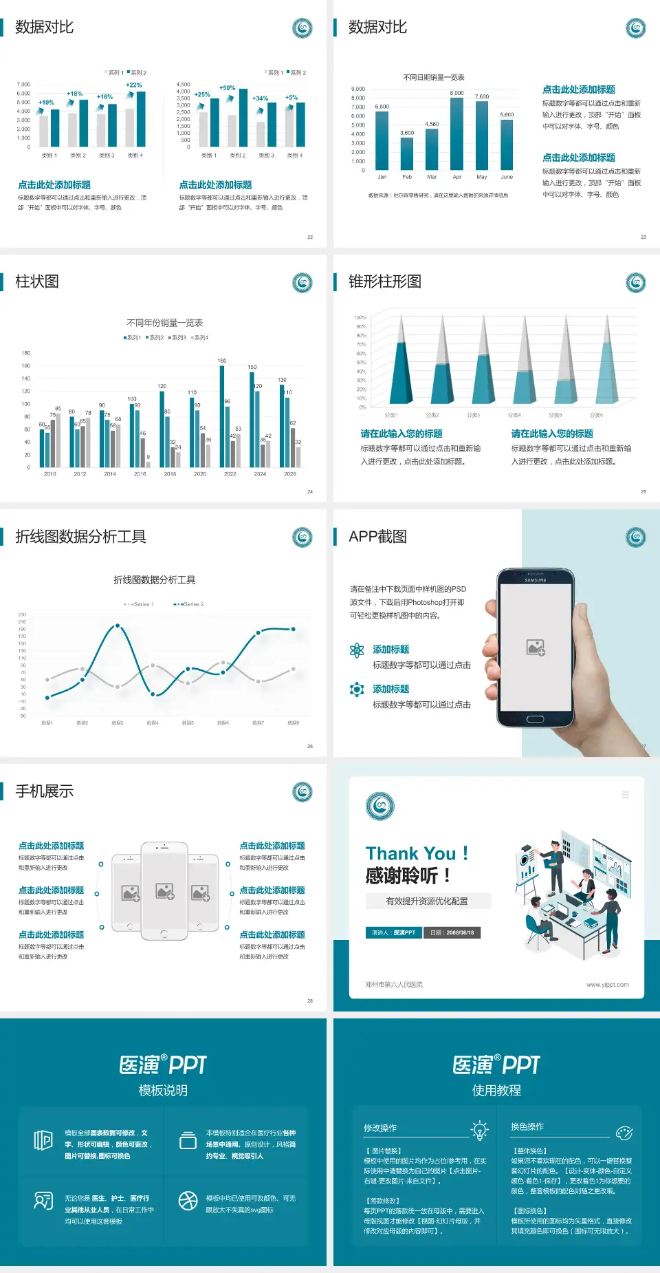 郑州市第六人民医院财务与预算报告PPT模板4:3格式幻灯片预览图4