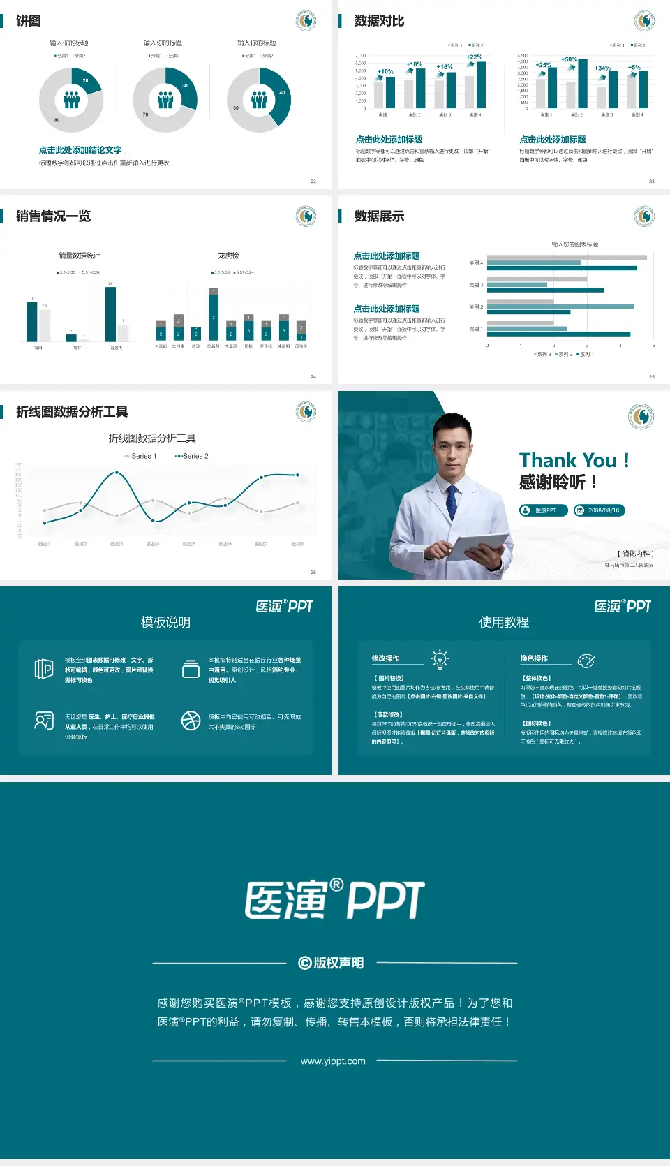 驻马店市第二人民医院病例分享与讨论PPT模板16:9格式幻灯片预览图4