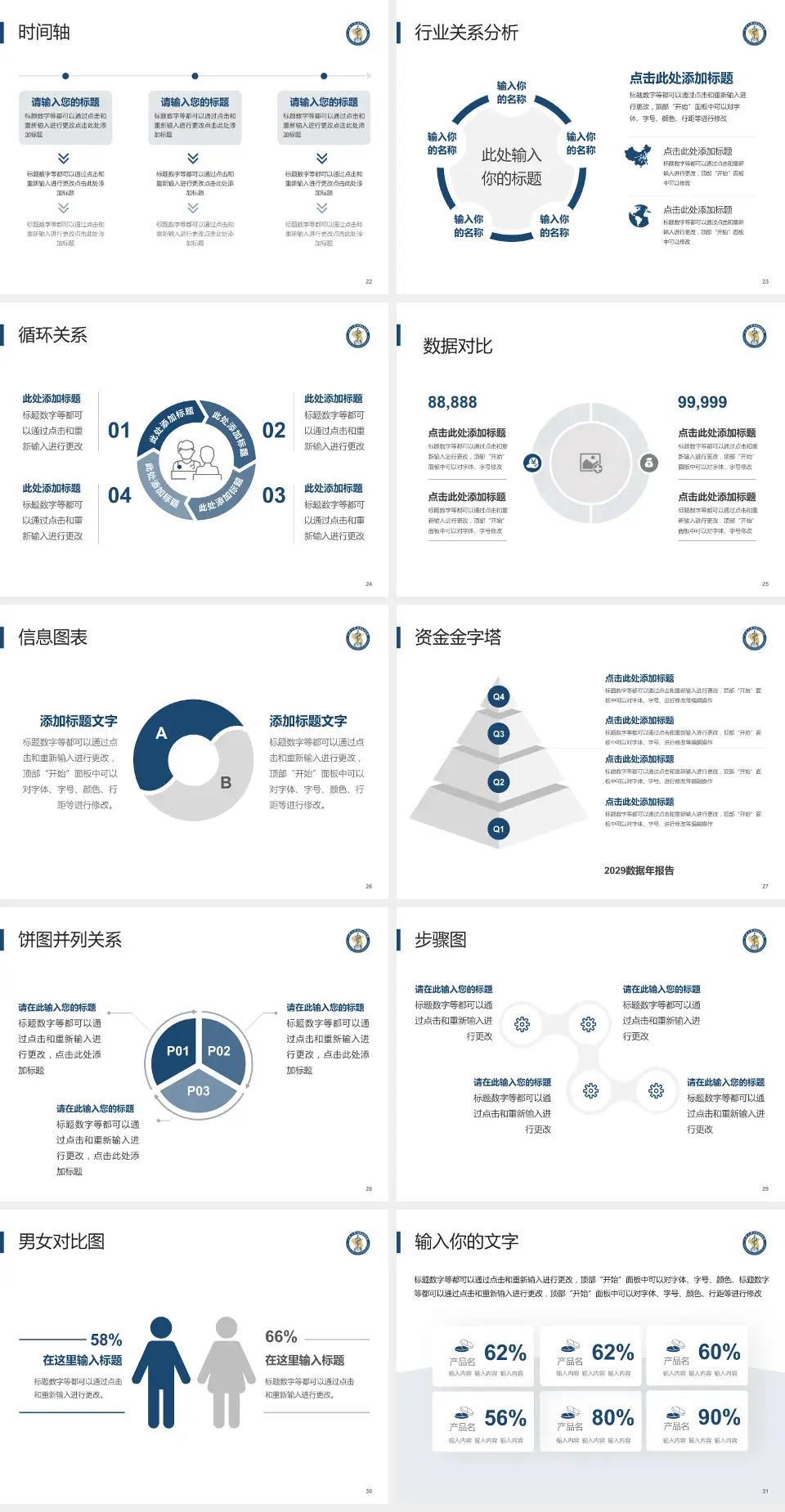 三峡大学仁和医院医院管理报告PPT模板4:3格式幻灯片预览图4