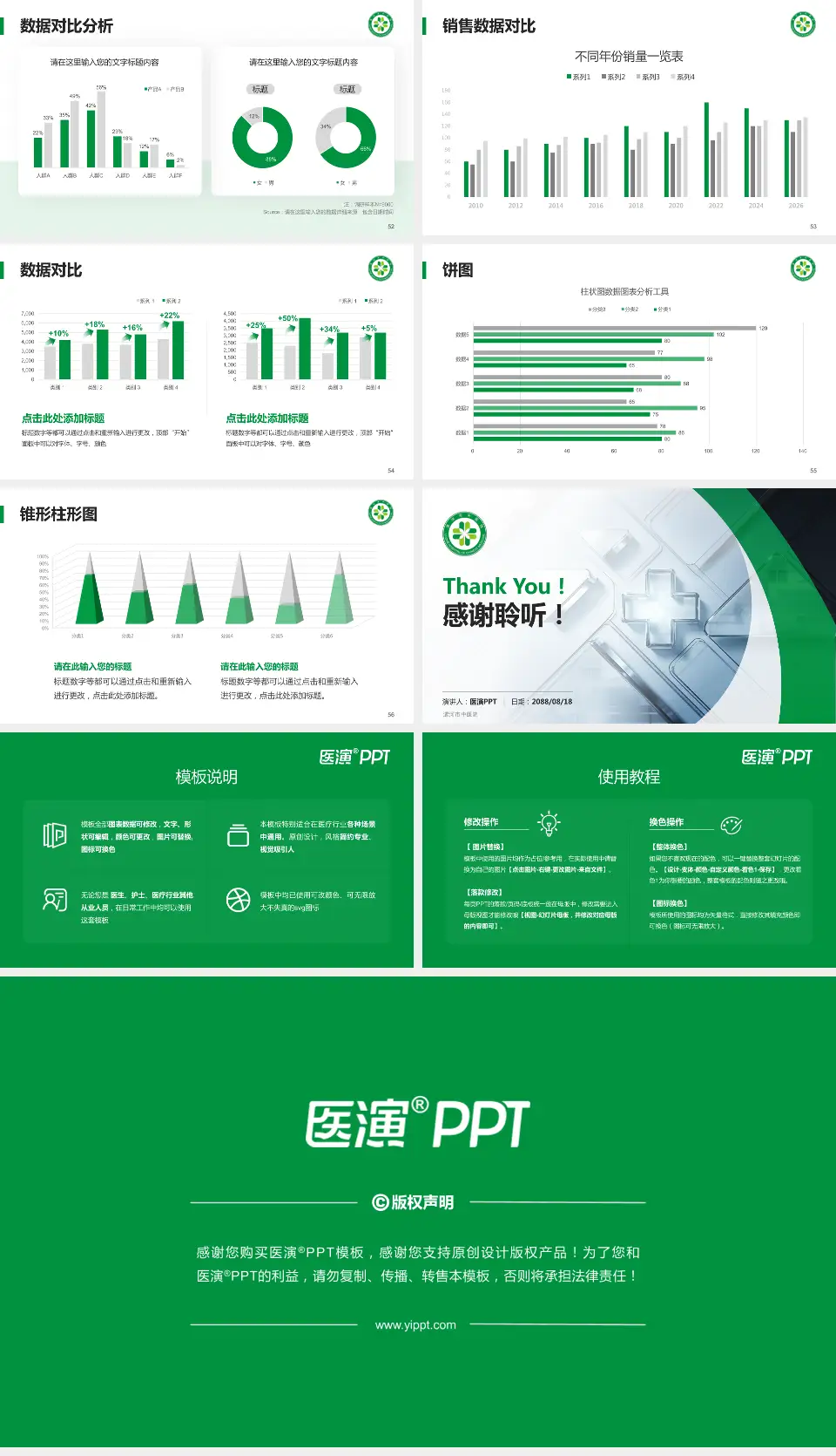 漯河市中医院医疗行业比赛专用PPT模板16:9格式幻灯片预览图7