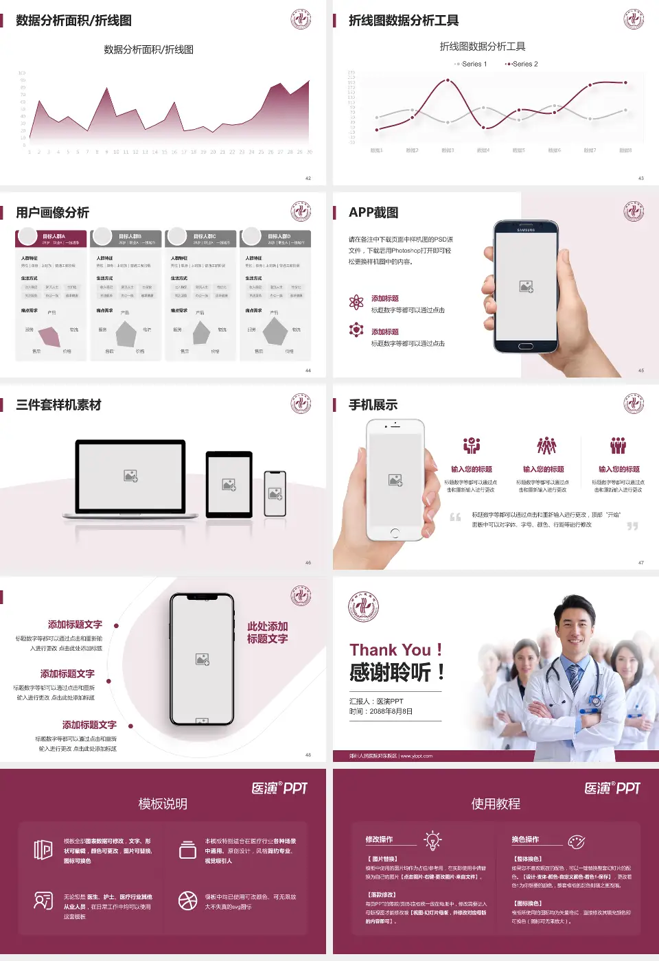 郑州人民医院郑东院区科室介绍与推广PPT模板16:9格式幻灯片预览图6