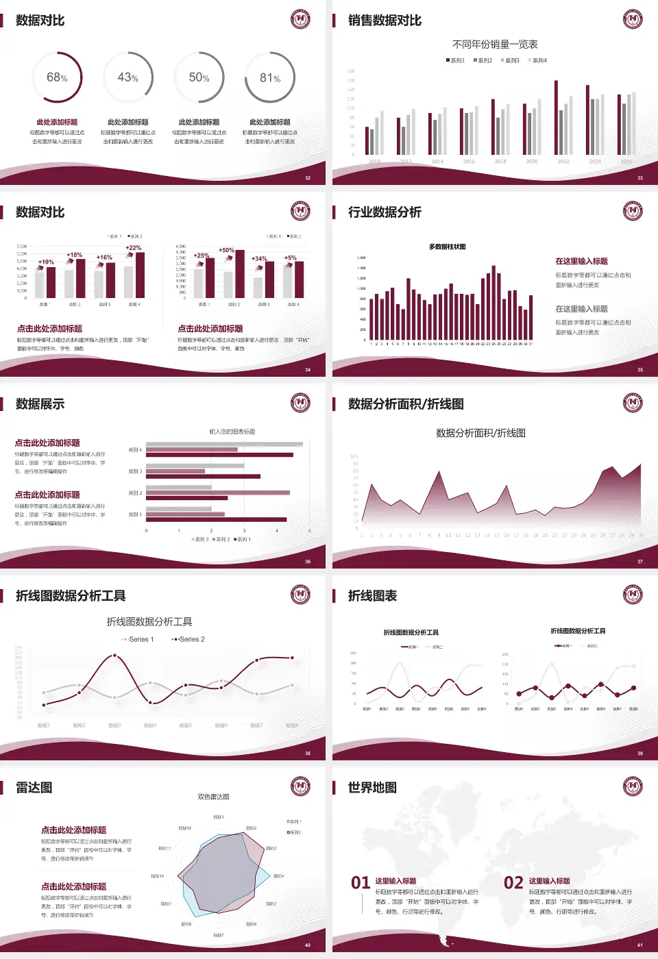 阜外华中心血管病医院会议与研讨会PPT模板16:9格式幻灯片预览图5
