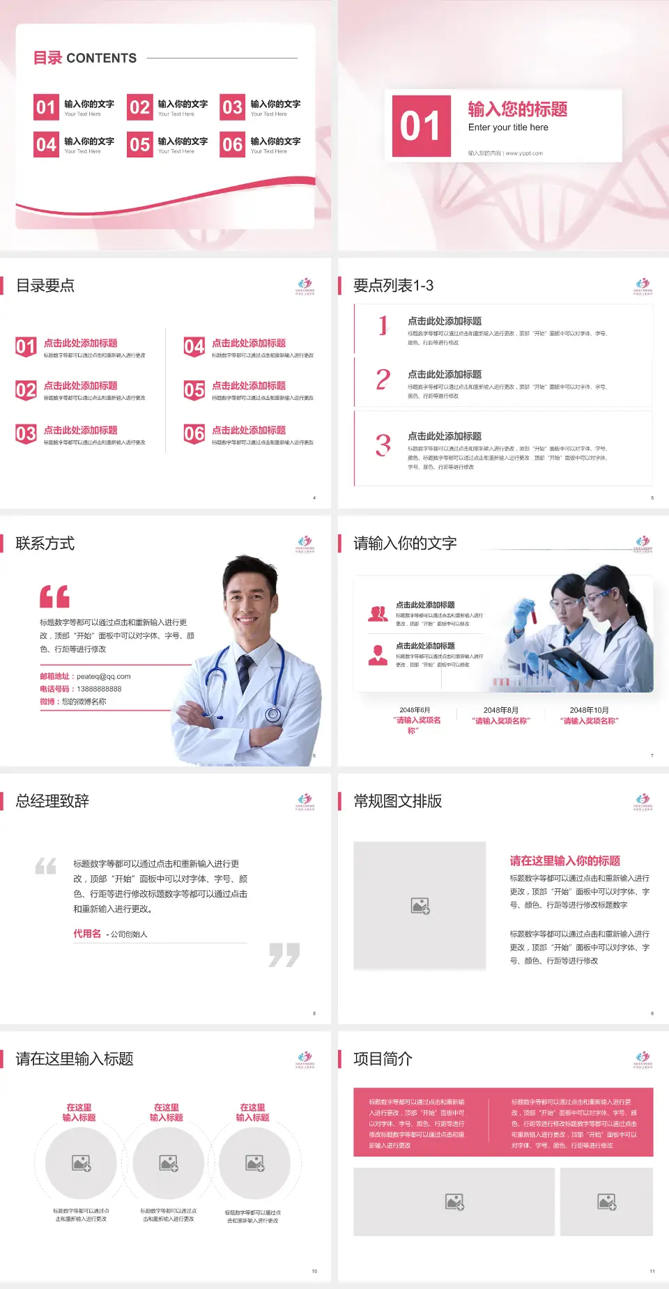 许昌市妇幼保健院项目申请与汇报PPT模板4:3格式幻灯片预览图2