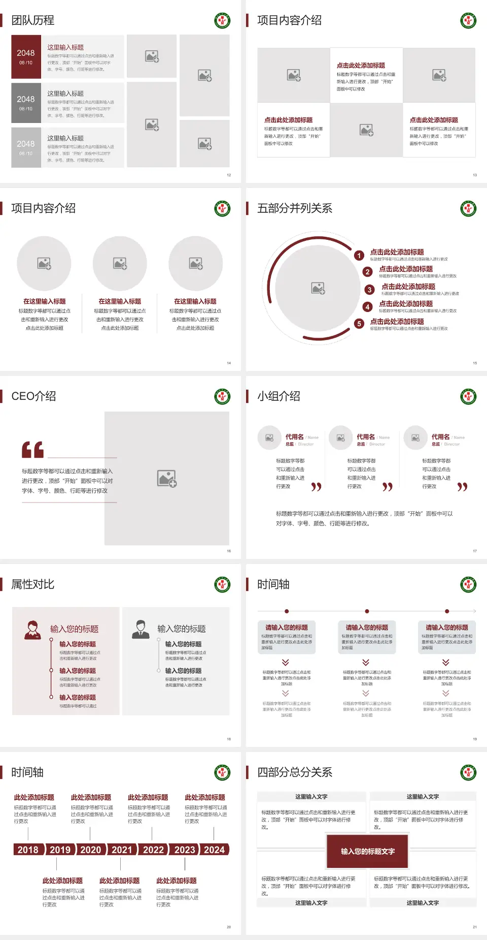 漯河市中心医院科研成果展示PPT模板4:3格式幻灯片预览图3