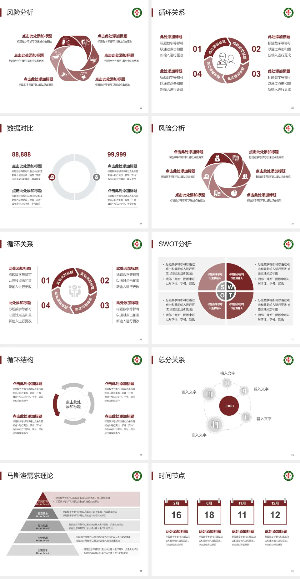 漯河市中心医院科研成果展示PPT模板4:3格式幻灯片预览图4