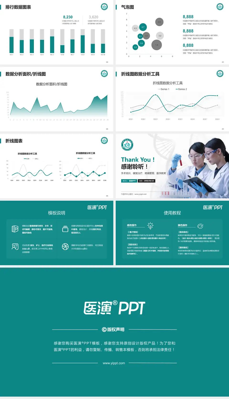 许昌市中心医院科研成果展示PPT模板16:9格式幻灯片预览图6