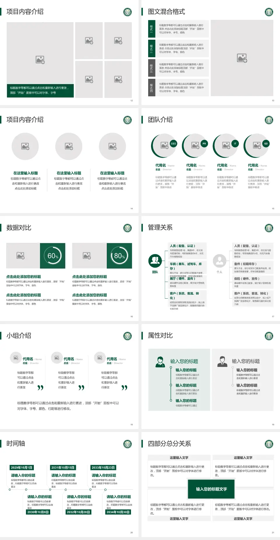 利川市人民医院科室介绍与推广PPT模板4:3格式幻灯片预览图3