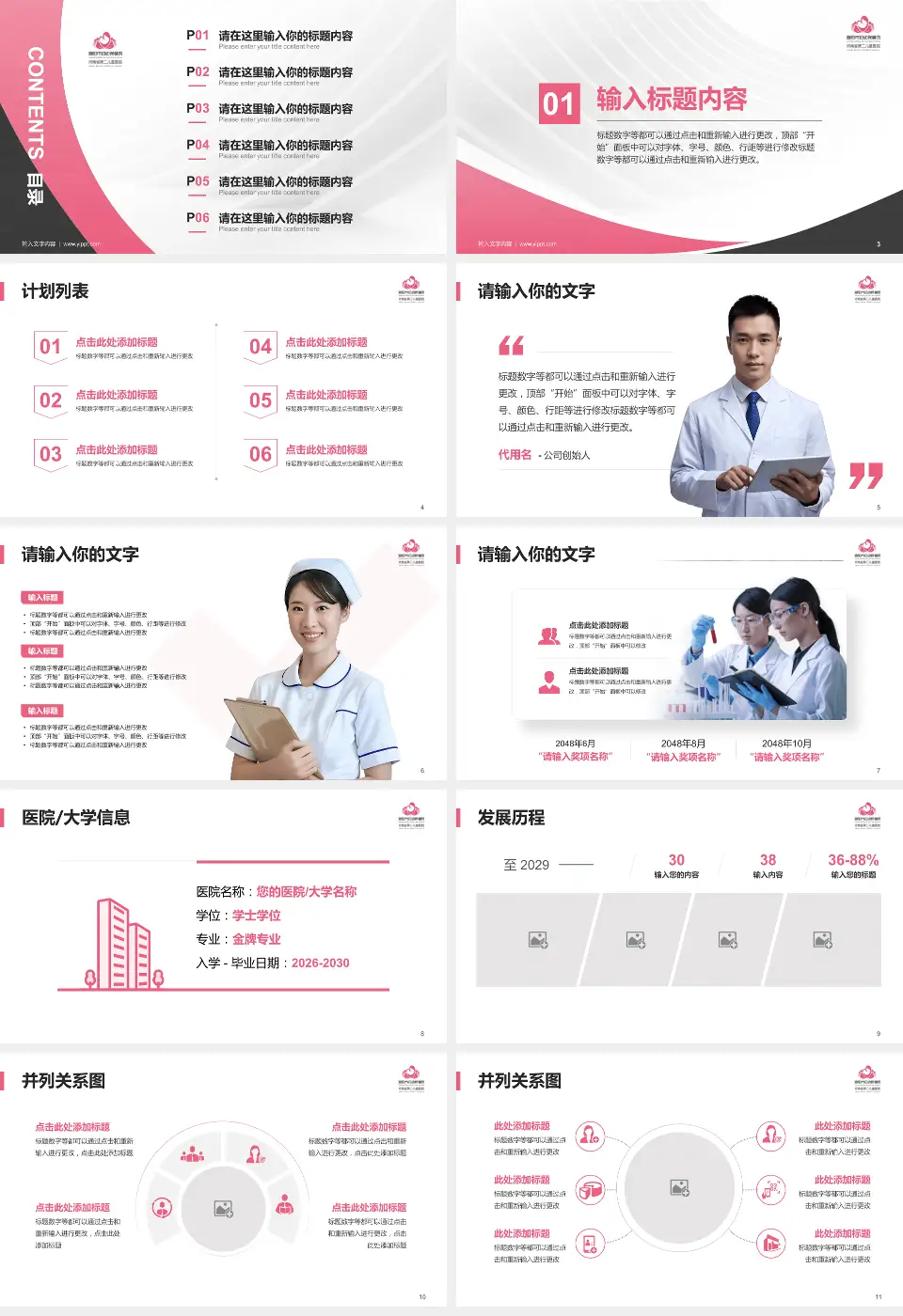 洛阳市妇幼保健院文仲院区医疗行业比赛专用PPT模板16:9格式幻灯片预览图2