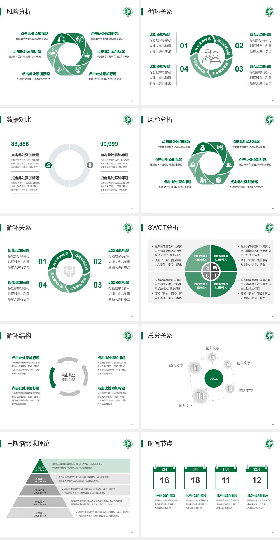 郸城县中医院科研成果展示PPT模板4:3格式幻灯片预览图4