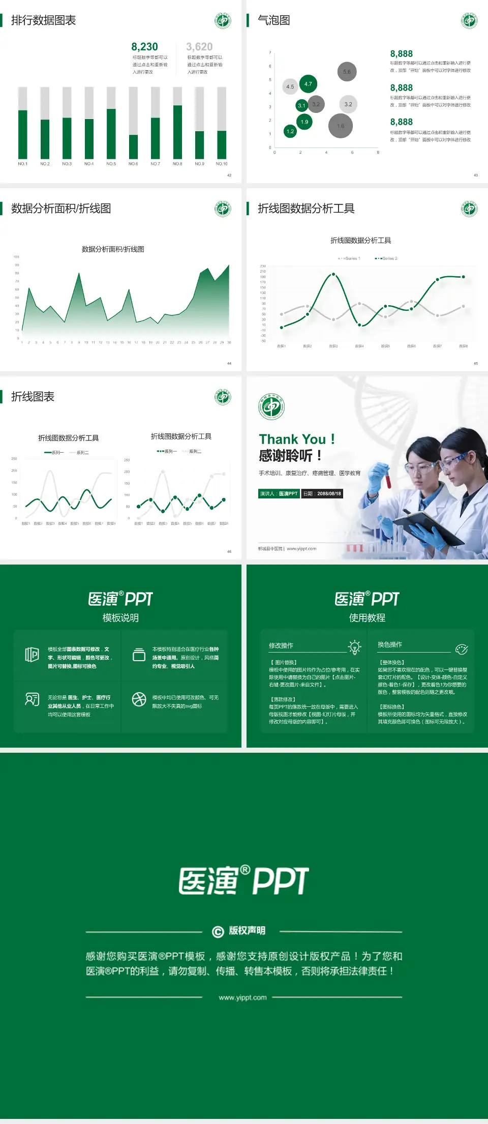 郸城县中医院科研成果展示PPT模板4:3格式幻灯片预览图6