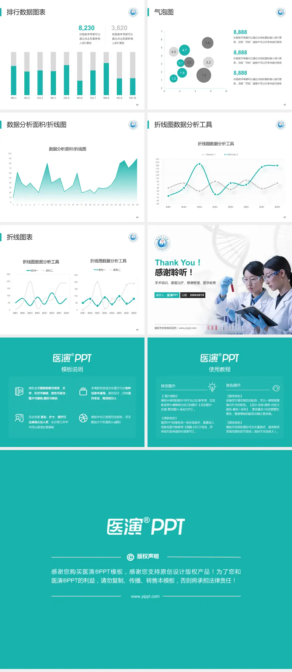濮阳市安阳地区医院科研成果展示PPT模板4:3格式幻灯片预览图6