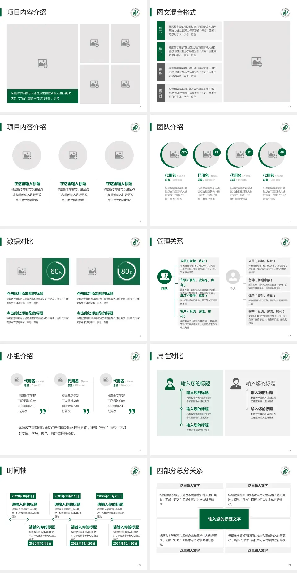 十堰市中医医院科室介绍与推广PPT模板4:3格式幻灯片预览图3