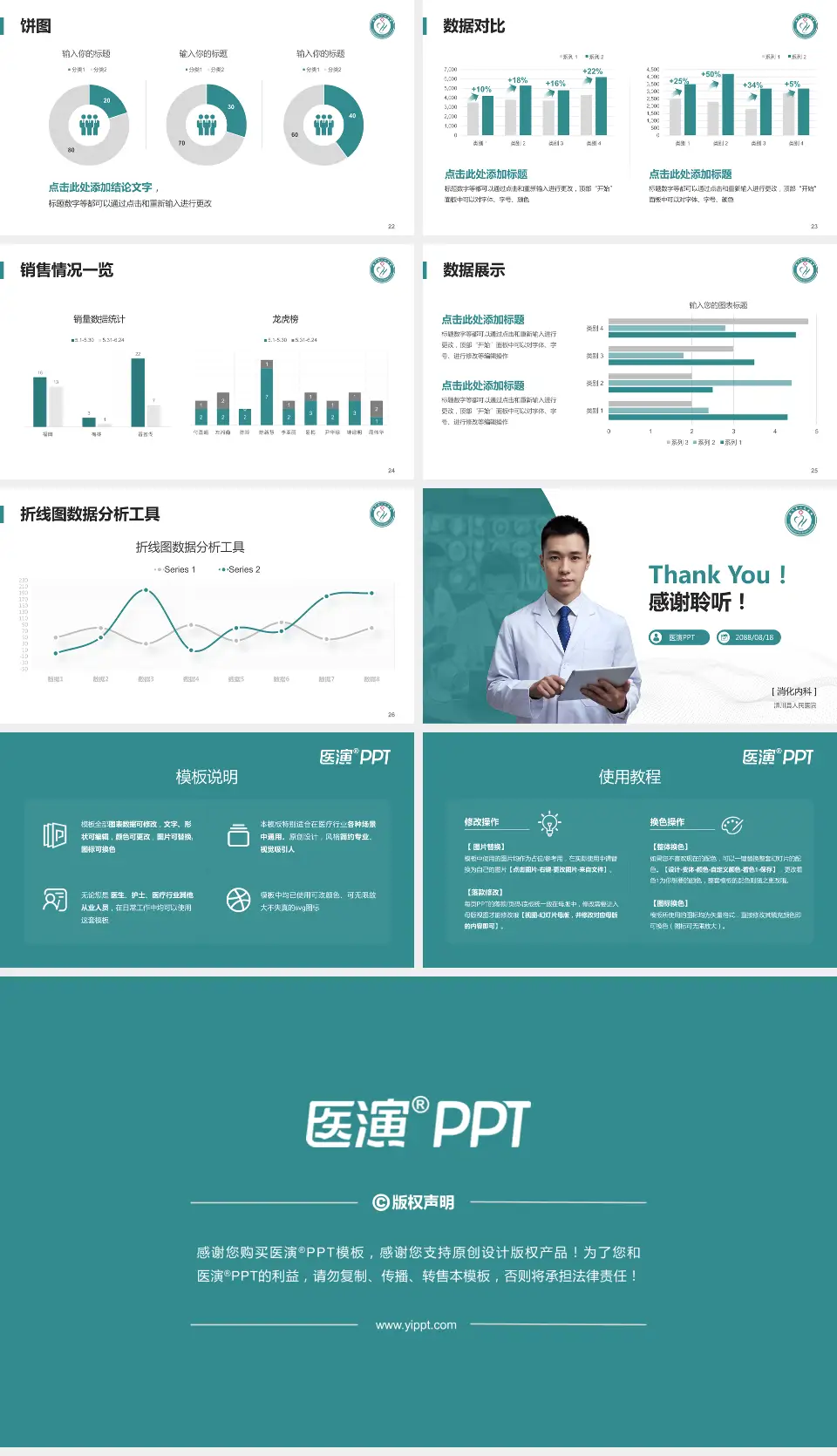 潢川县人民医院病例分享与讨论PPT模板16:9格式幻灯片预览图4