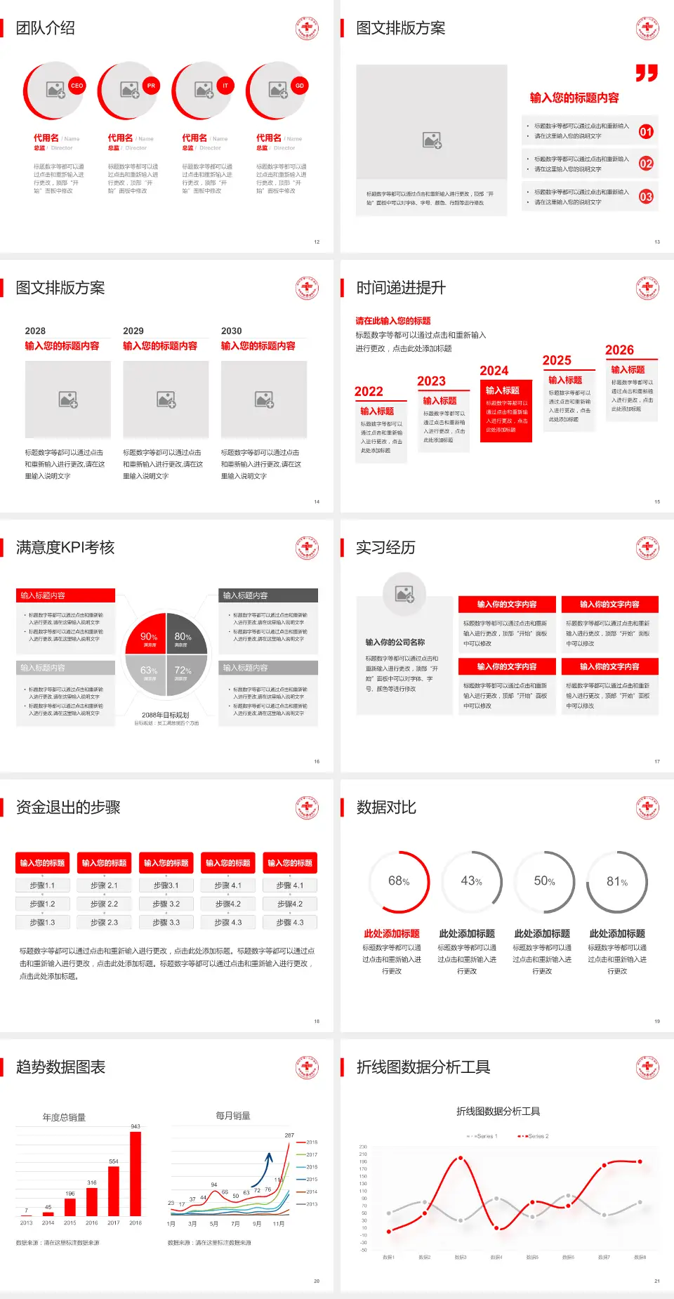 郑州市第一人民医院南院区培训与教育PPT模板4:3格式幻灯片预览图3