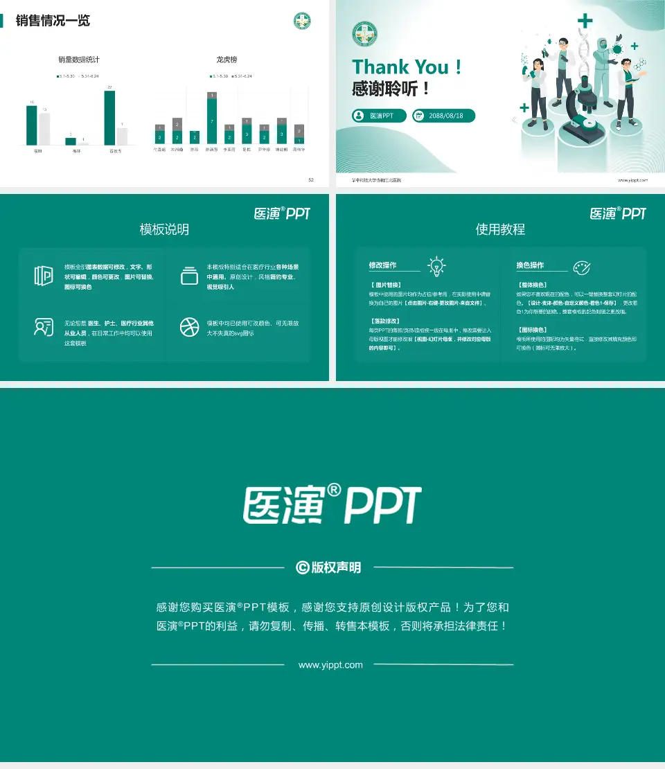 华中科技大学协和江北医院品管圈PDCA演示专用PPT模板16:9格式幻灯片预览图7