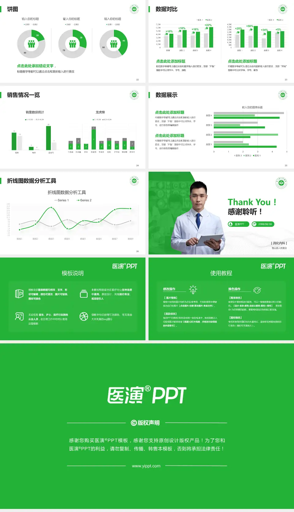 鲁山县人民医院病例分享与讨论PPT模板16:9格式幻灯片预览图4