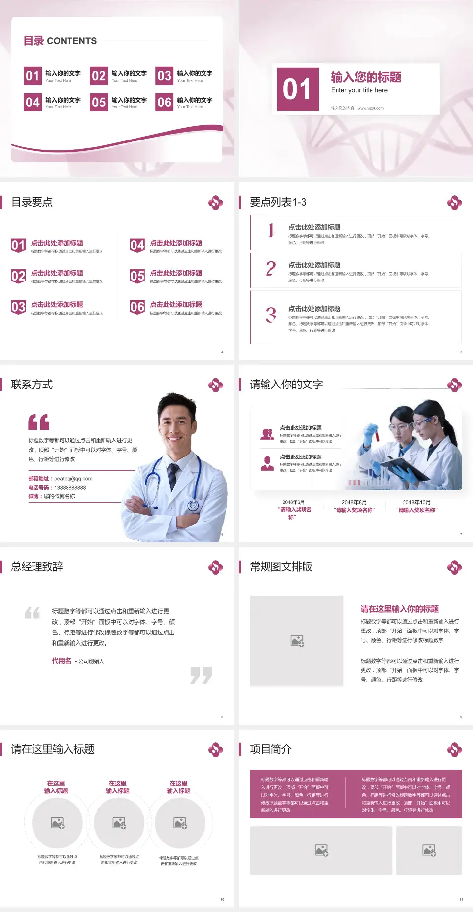 焦作市妇幼保健院项目申请与汇报PPT模板4:3格式幻灯片预览图2