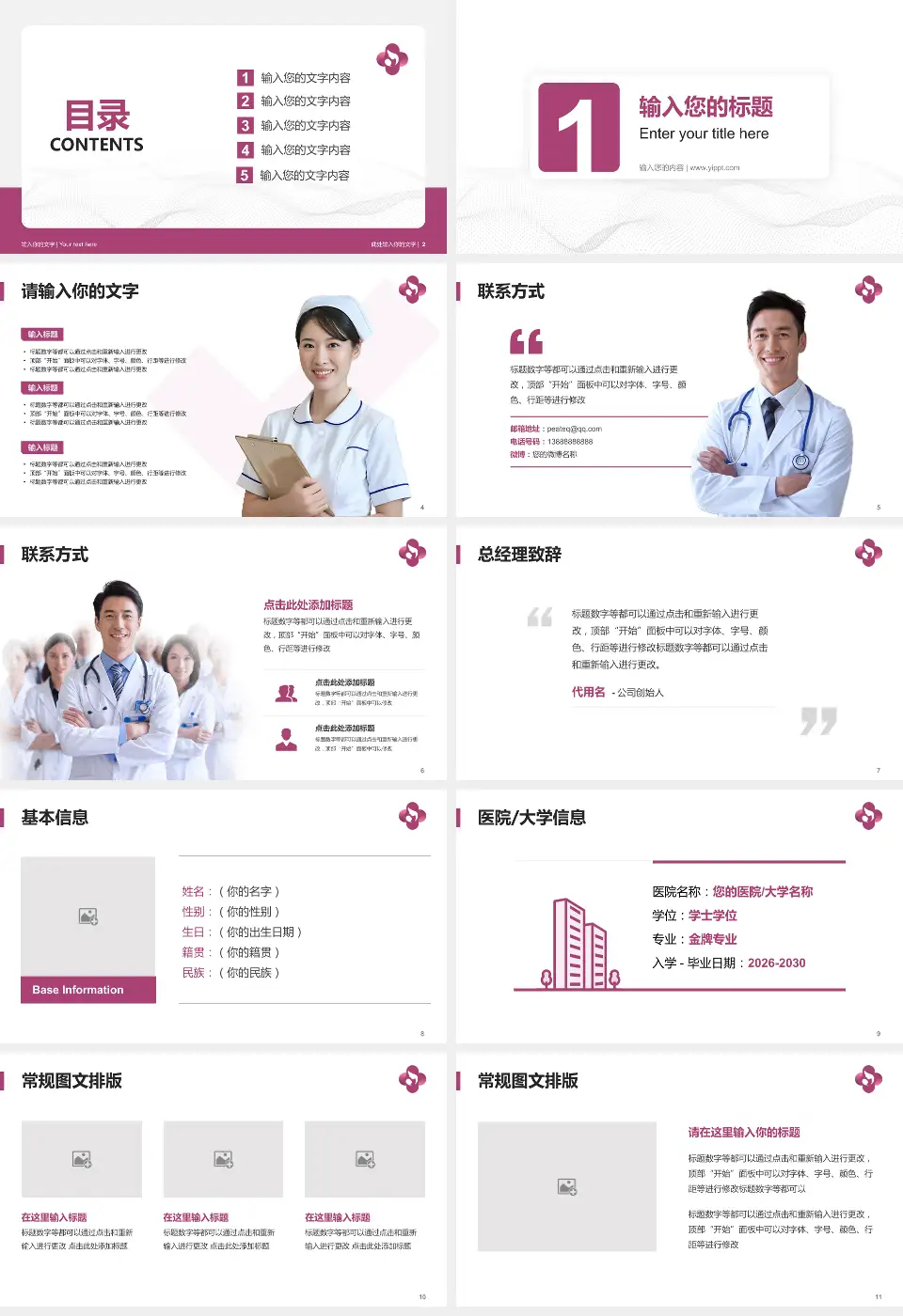 焦作市妇幼保健院护理专业职业生涯规划PPT模板16:9格式幻灯片预览图2