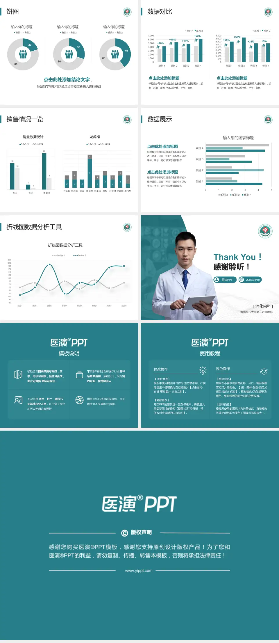 河南科技大学第二附属医院病例分享与讨论PPT模板4:3格式幻灯片预览图4