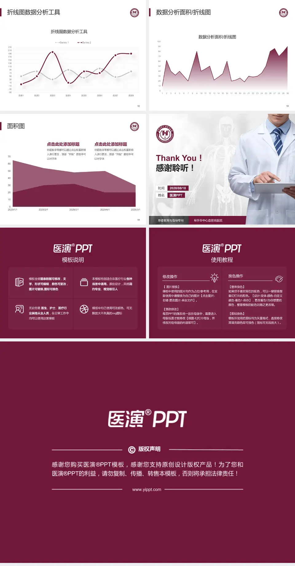 阜外华中心血管病医院患者教育与指导PPT模板4:3格式幻灯片预览图7